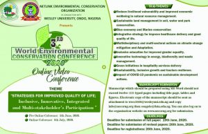 World Enviroment Day 2020 Virtual Conference Flyer